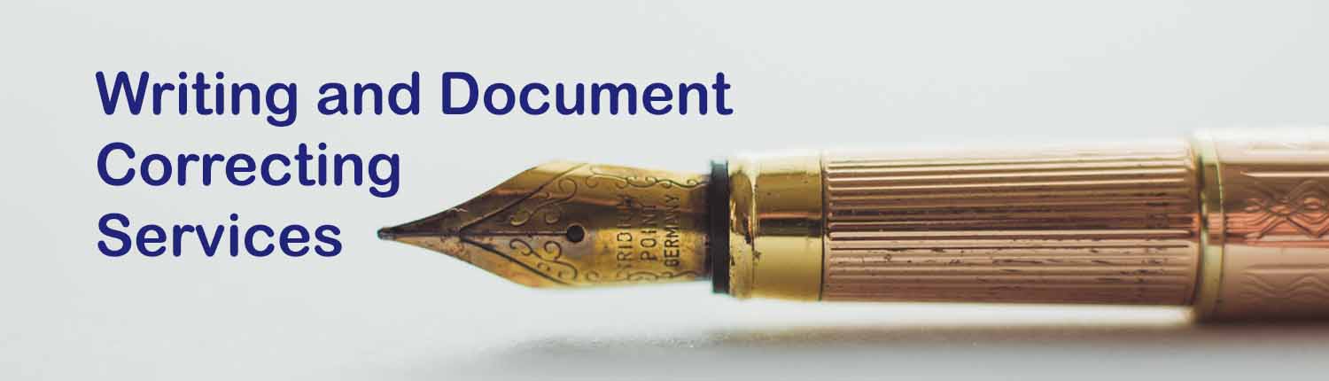 Writing and document correcting services